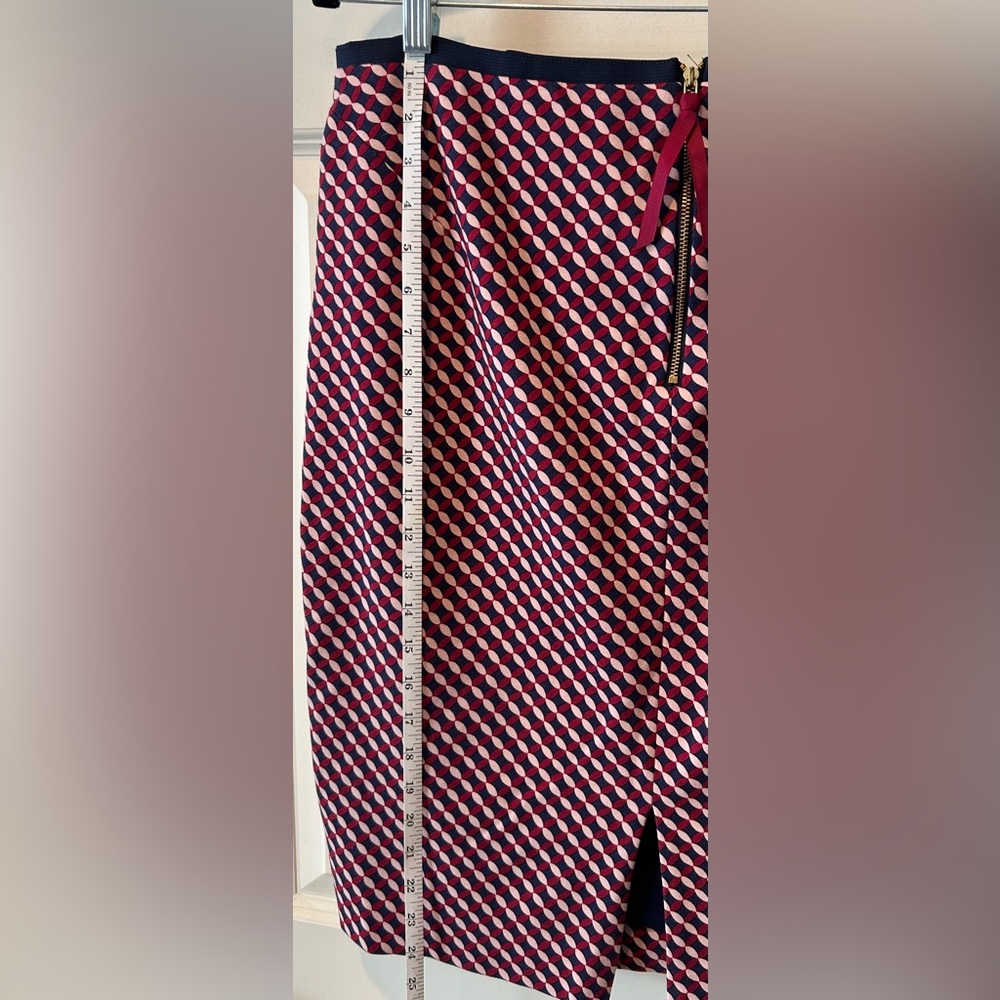 Boden Pink and Blue Patterned Pencil Skirt - Picture 8 of 10